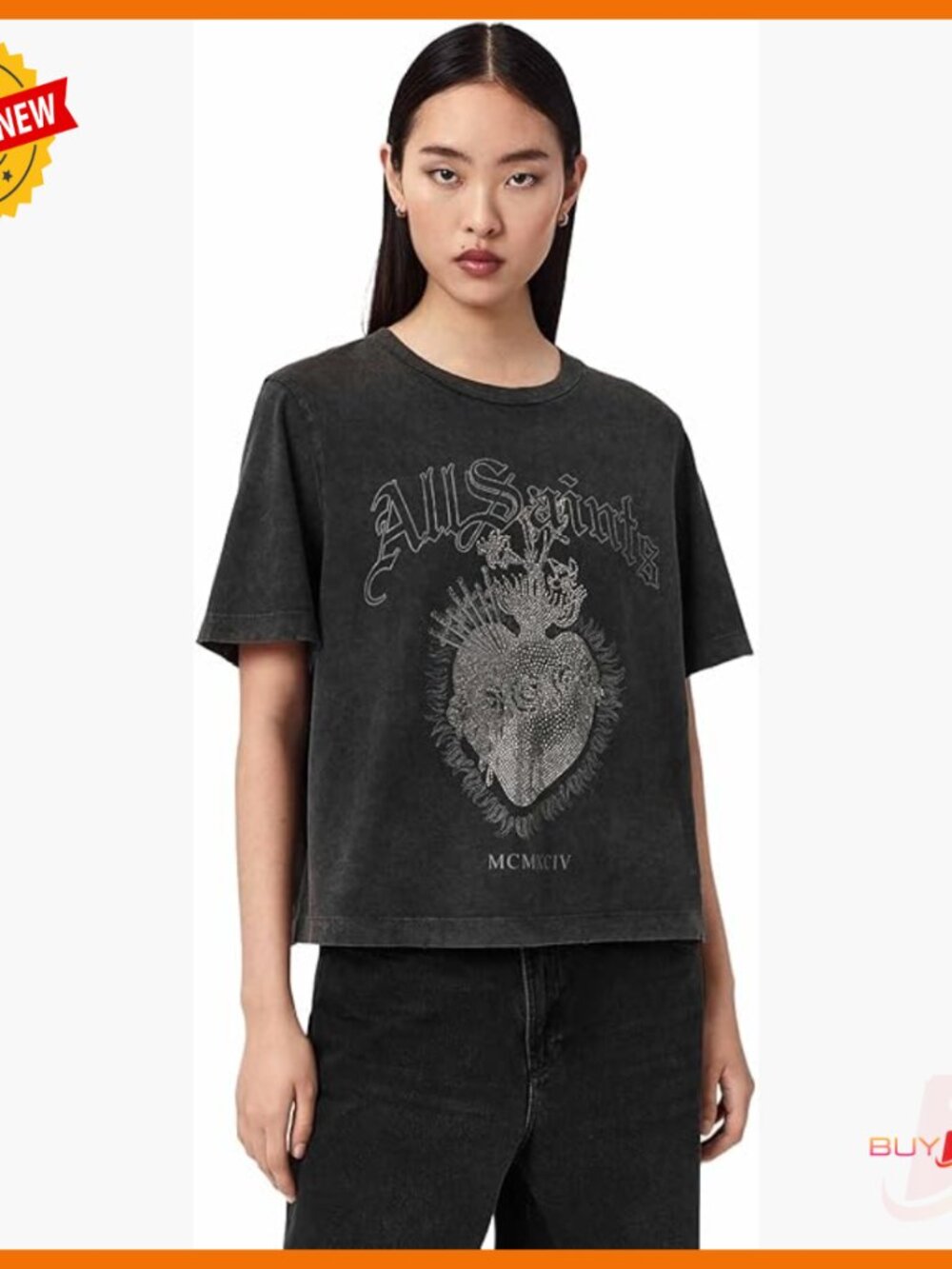 Premium Cotton Short Sleeve Crew Neck Tee Regular Fit Women's Top